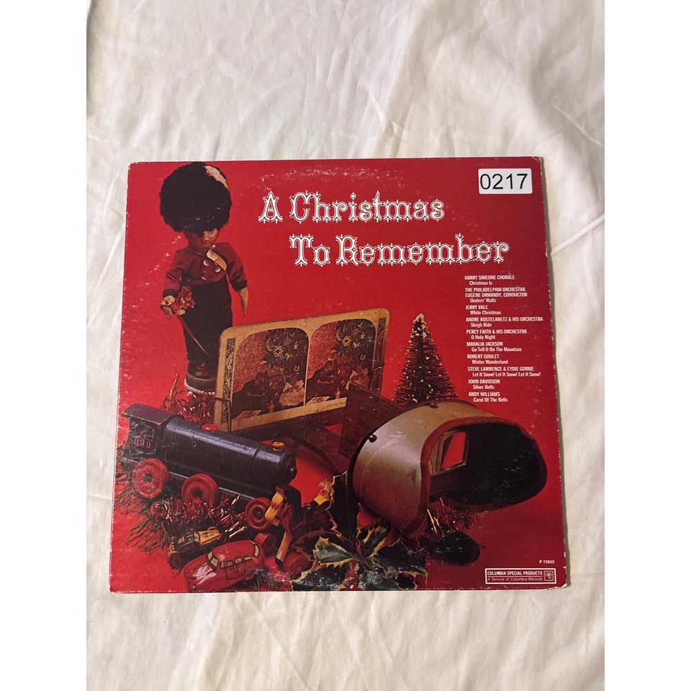 Columbia A Christmas To Remember Vinyl LP 12"‎ Black Good 1977 Holiday Various